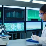 바이오테크와 헬스케어 스타트업 투자 동향 - **Prompt:** A state-of-the-art, brightly lit biotechnology laboratory, filled with diverse scientist...